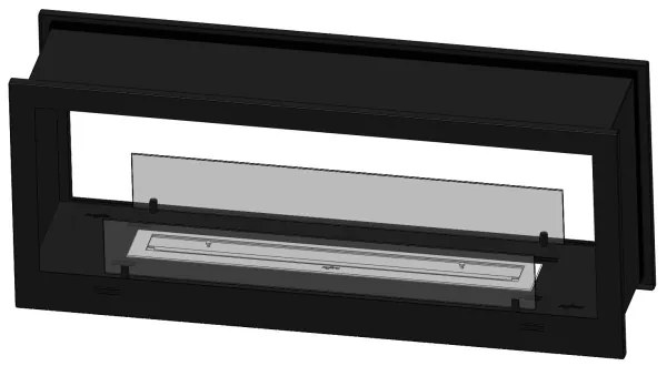 InFire - Vstavaný BIO krb 120x50 cm 3kW obojstranný