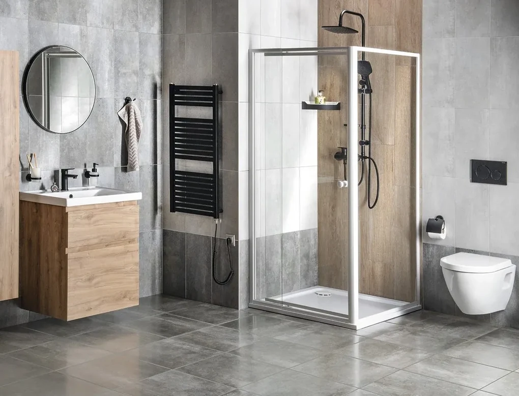 Aqualine Aqualine, AMICO sprchové dvere výklopné 820-1000x1850mm, číre sklo, G80