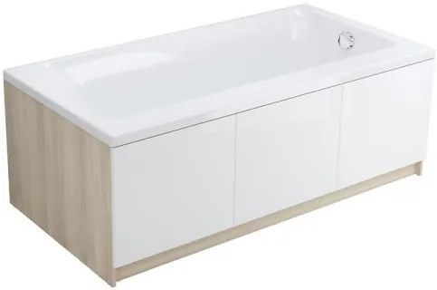 Cersanit Smart, akrylátová vaňa ľavá 170x80cm + nožičky, biela, S301-117