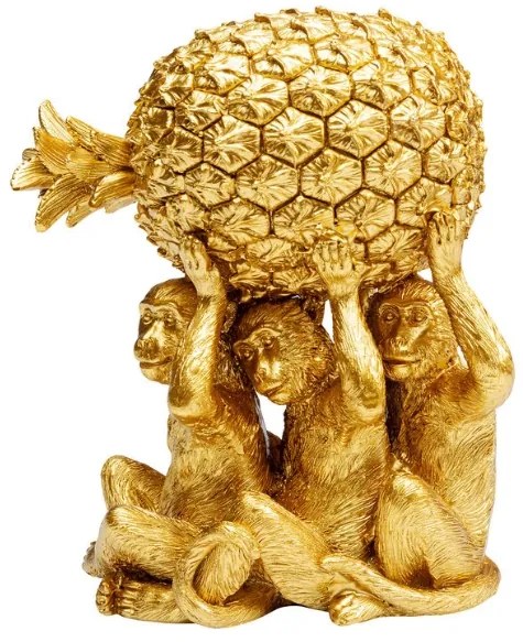Pineapple dekorácia zlatá 16 cm