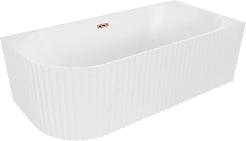 Mexen Gia 170x80cm Biela Matná Rohová Vaňa Drážkovaná Pravá