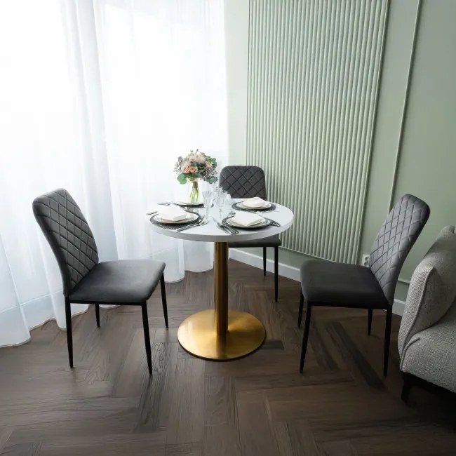 Jedálenská stolička MAVERIK zamatová, grafitová