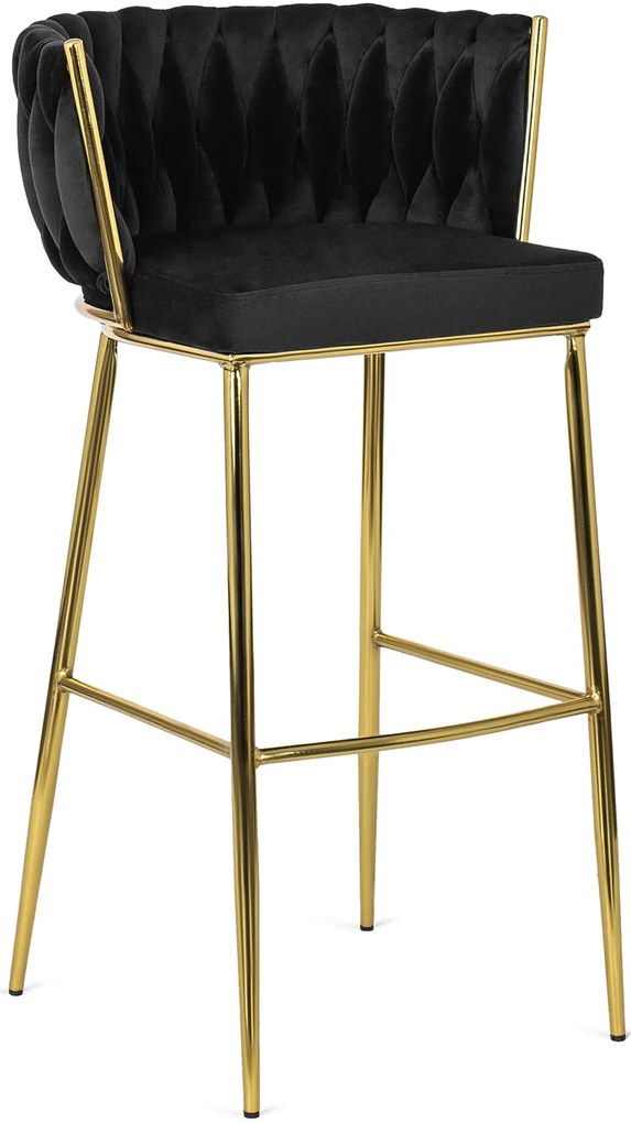 PROXIMA.store - Luxusná barová stolička FLORES FARBA: ružová, FARBA NÔH: zlatá