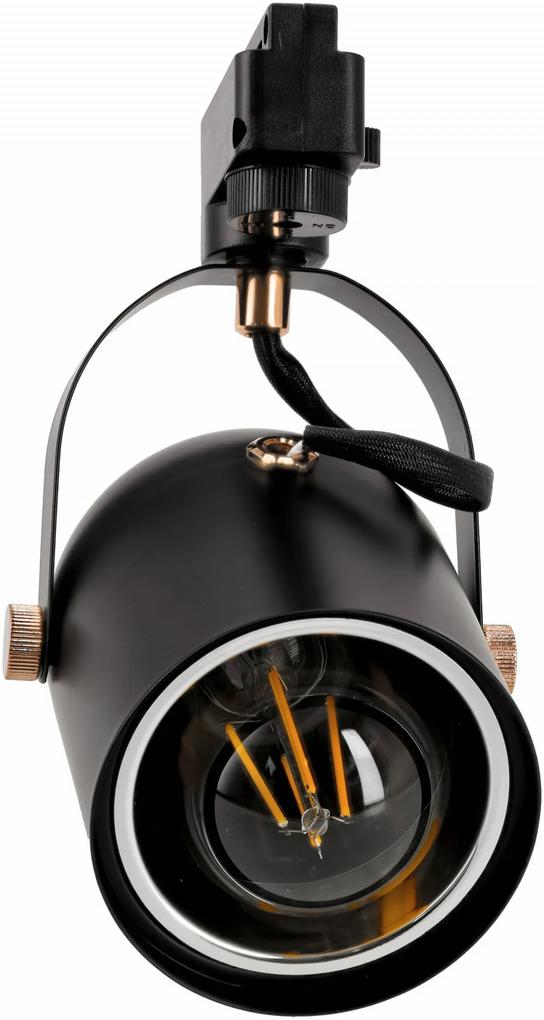 BERGE Reflektor LED E27 pre koľajnice - čierny