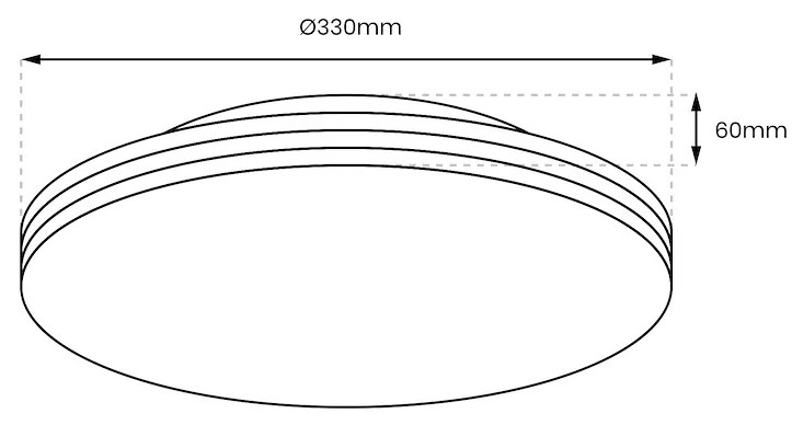 Stropné LED svietidlo Bever, 1x LED 16w, 4000k, g