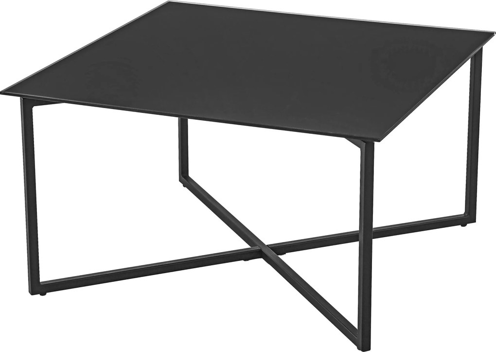 XXXLutz KONFERENČNÝ STOLÍK, čierna, kov, sklo, 80/80/45 cm Carryhome - Stolíky do obývačky - 001088008901