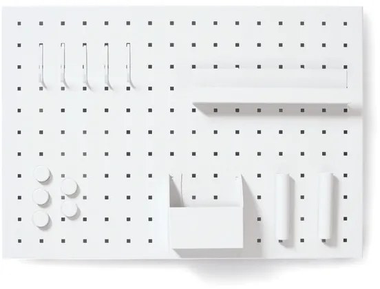 Zeller Present Magnetická tabuľa, biela, nástenka s príslušenstvom, 50 x 35 cm