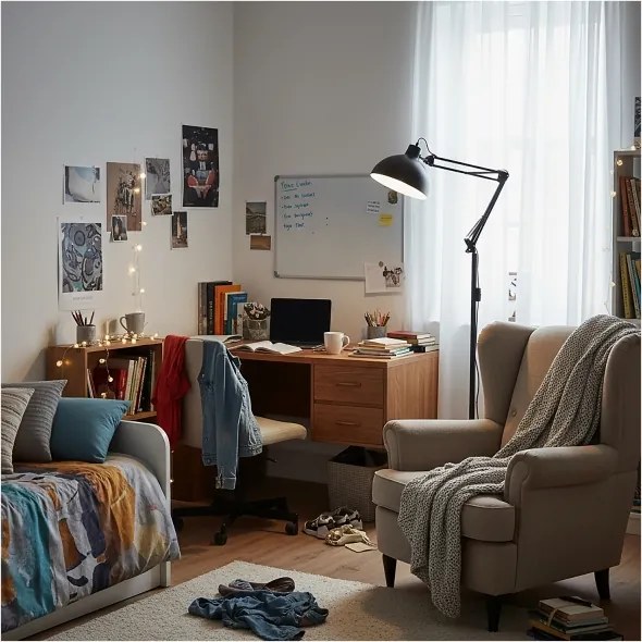 BRILAGI - Flexibilná stojacia lampa TASKER 1xE27/60W/230V 157 cm čierna