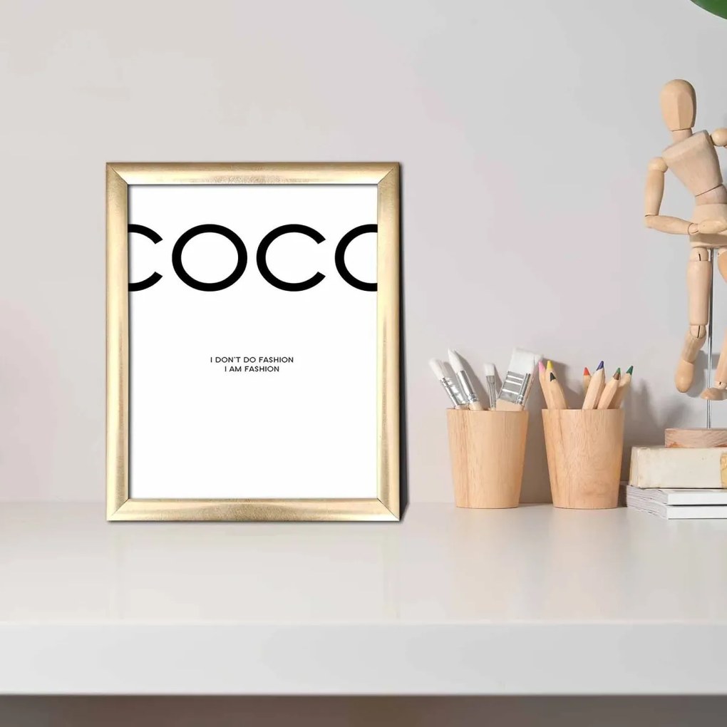 Nástenný obraz Coco 23,5x28,5 cm biely