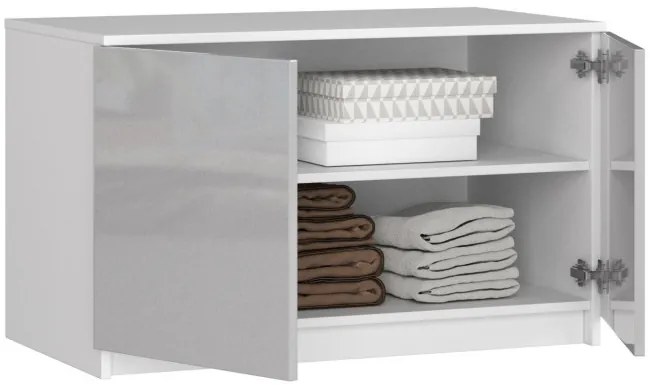 Nadstavec na skriňu S 90 metalický, lesk 2D