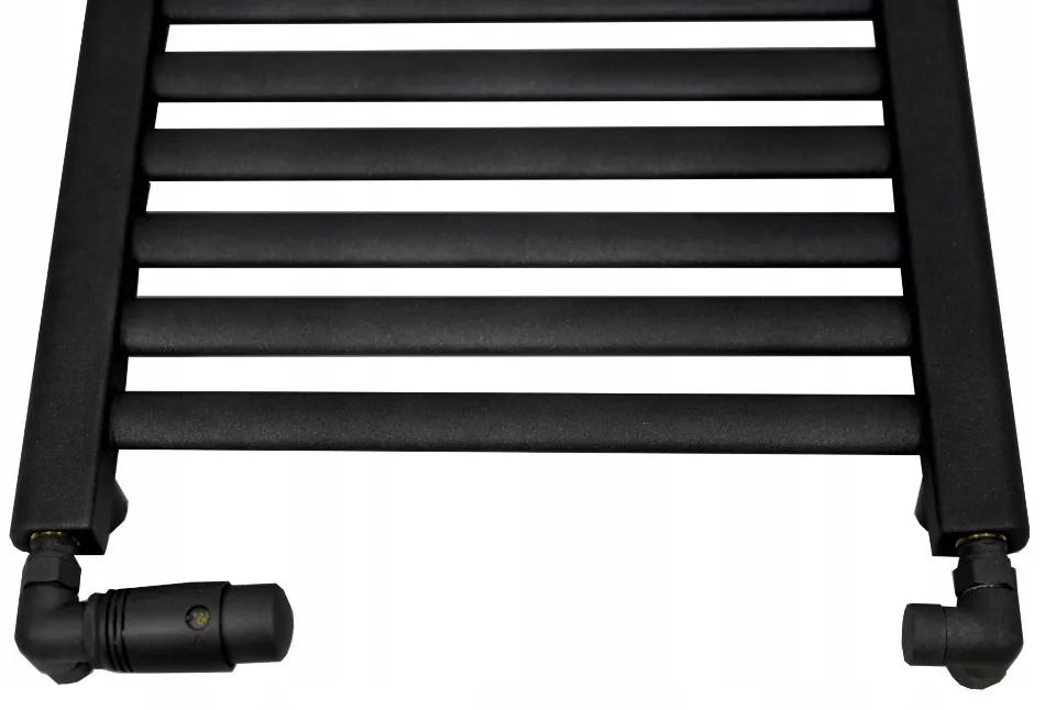 Regnis LE Clasic, vykurovacie teleso 440x1205mm, 521W, čierna matná, CLASIC120/40/BLACK