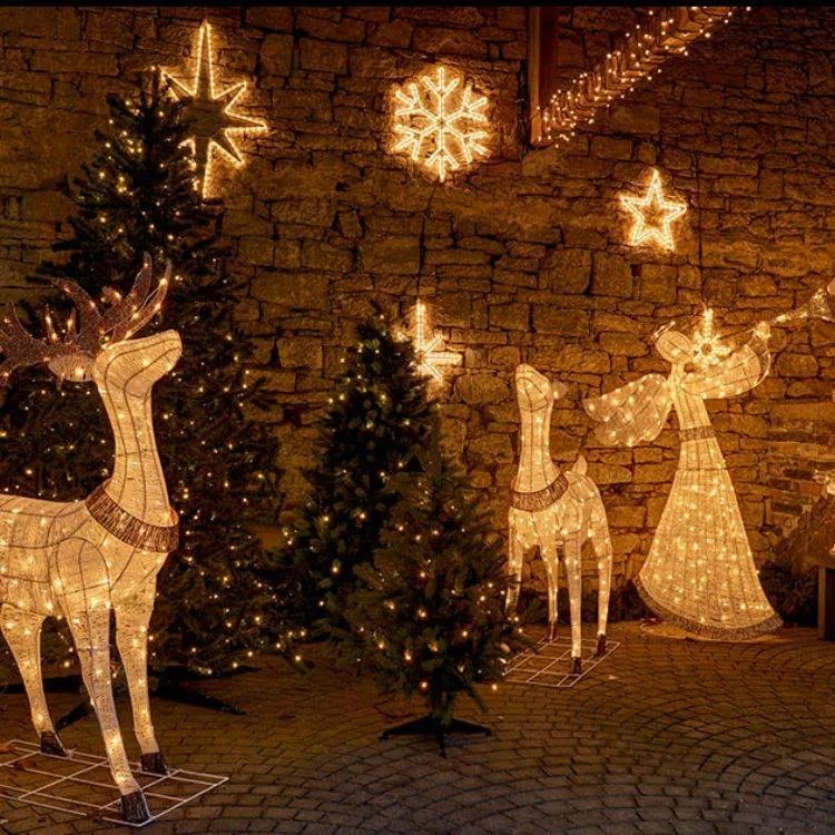 DECOLED LED světelný anděl 122 cm, IP44, teple bílá