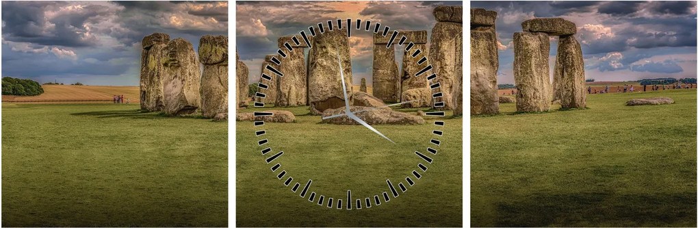 Obraz Stonehenge (s hodinami) (90x30 cm)