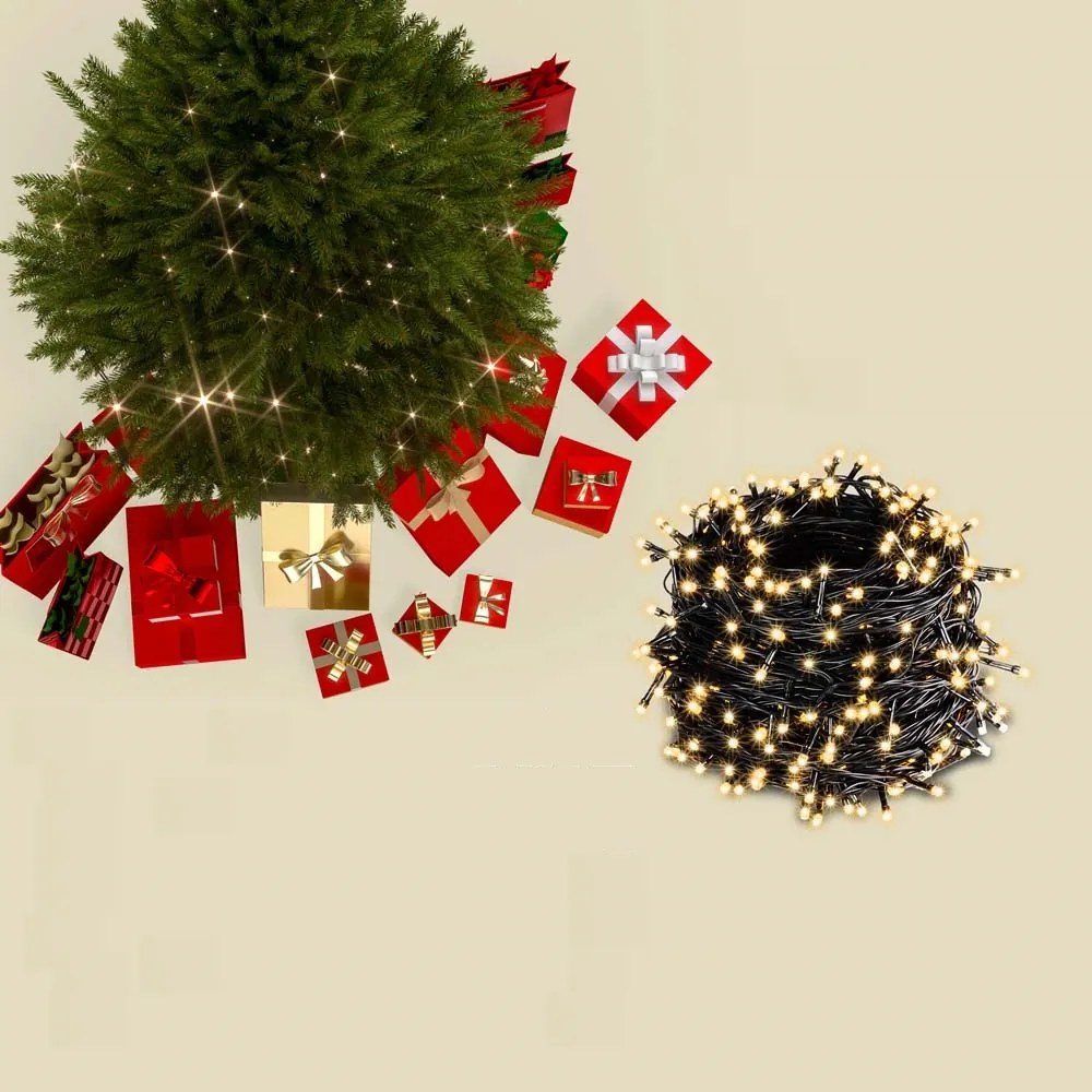 Casaria Umelý vianočný stromček RUDOLPH so svetielkami, 150cm, zelená