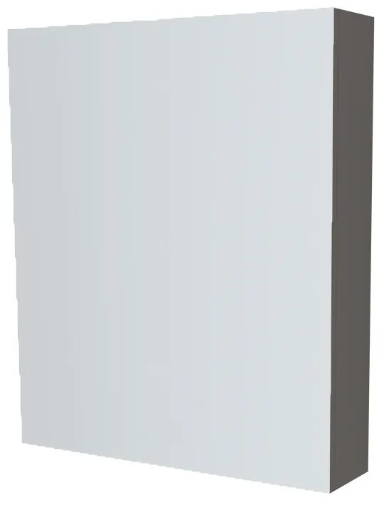 Mereo, Mereo Kúpeľňová zrkadlová skrinka 60 cm, galerka, 1x dvierka ľavá, Multidecor, Lávovo sivá, MER-CN798G61LAS1