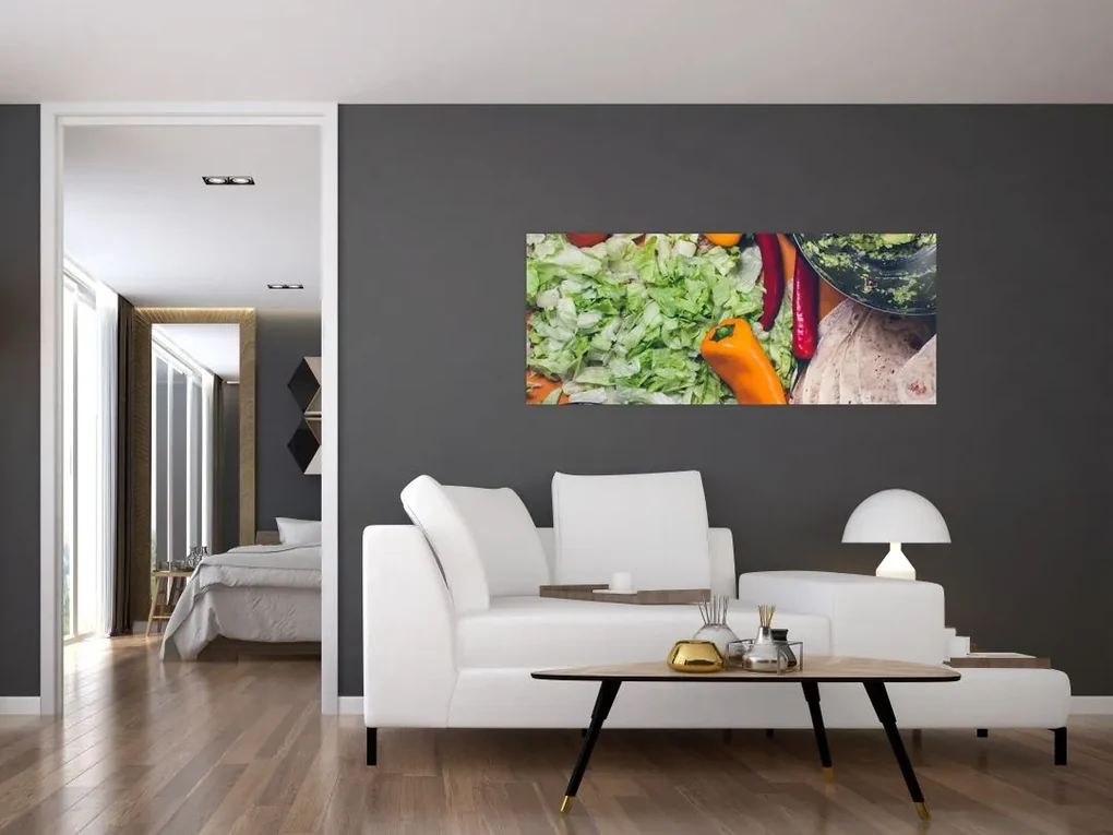 Obraz zeleniny (120x50 cm)