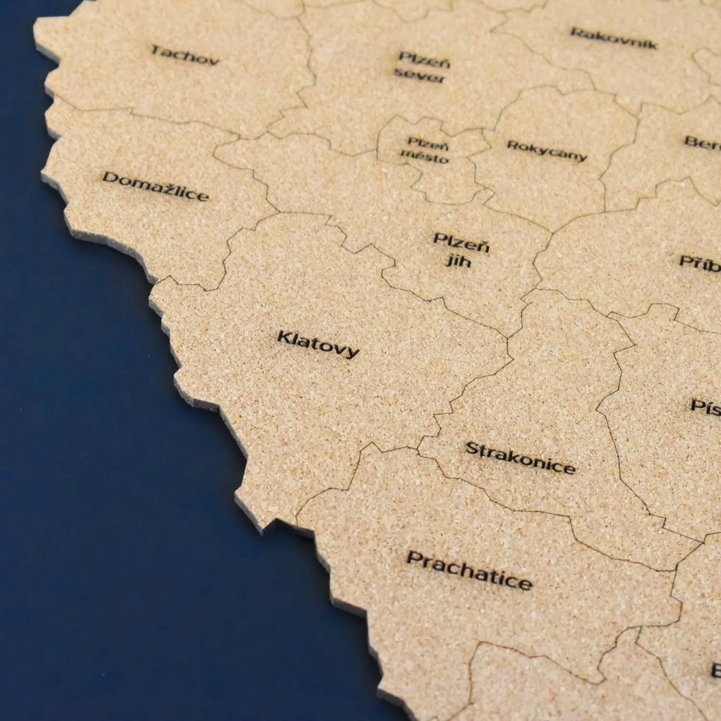 DUBLEZ | Korková mapa okresov Česka | Obraz