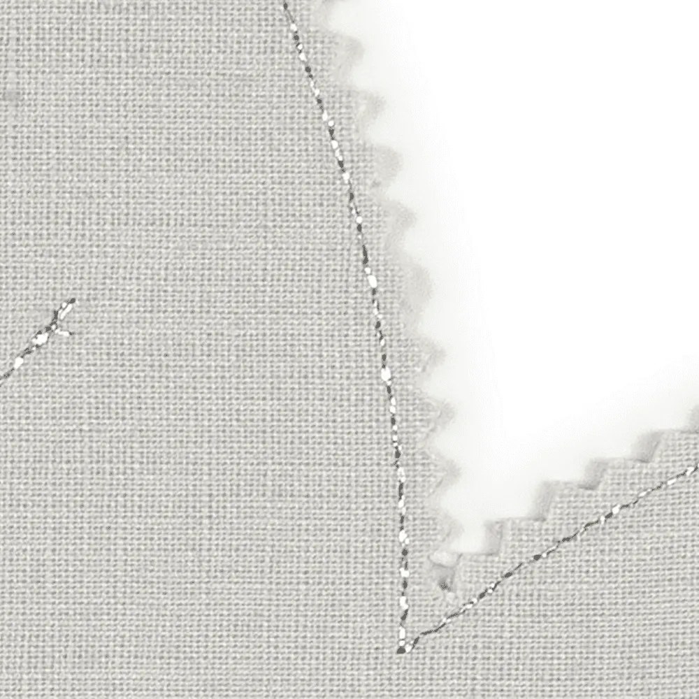 Ľanové prestieranie javorový list svetlo sivá so striebrom 37x37cm