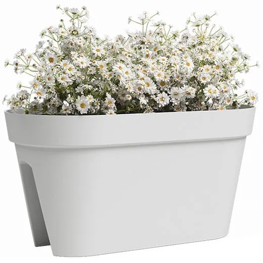 Závesný kvetináč na zábradlie z recyklovaného plastu 60 cm Capri – Artevasi