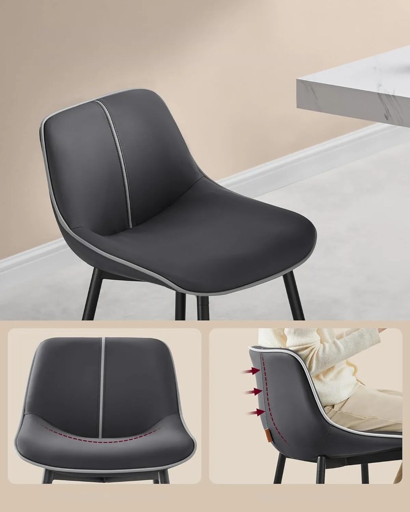 Súprava dvoch barových stoličiek VASAGLE PLACES II 98,5 cm čierna