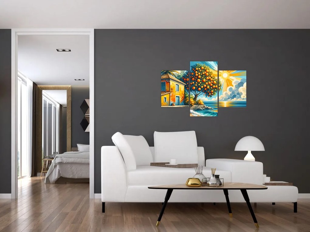 Obraz - Dom s pomarančmi I. (90x60 cm)