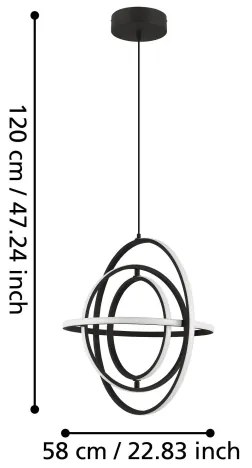 Eglo 39893 - LED Luster na lanku RETORNIO LED/44W/230V