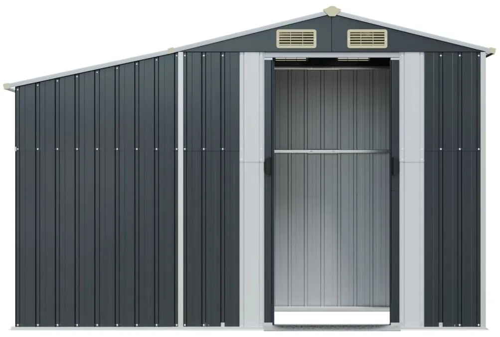 Záhradná kôlňa antracitová 277x93x179 cm pozinkovaná oceľ