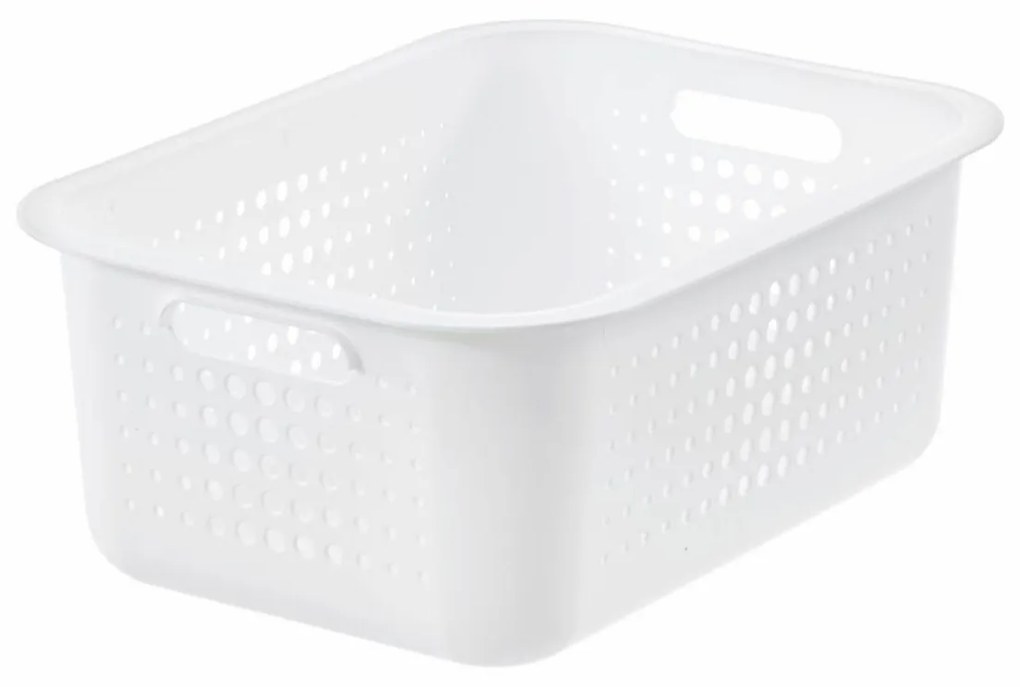 SmartStore Úložný košík Modern, biela, 37 x 28 x 15 cm, 37 x 28 x 15 cm