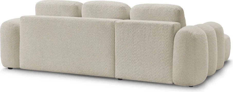 Béžová rozkladacia/s úložným priestorom rohová pohovka z textílie buklé (ľavý roh/s leňoškou) Montaigne – Bobochic Paris