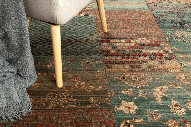 Koberec KASHQAI 4327 400 Patchwork zelený