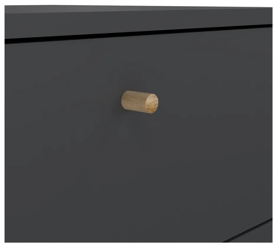 Antracitová vysoká komoda 50x120 cm Bodo – Tvilum