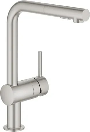Grohe Minta drezová batéria s vyťahovacou sprškou supersteel 30274dc0 G30274DC0