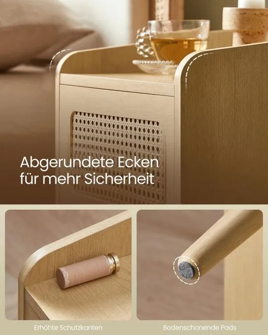 Set dvoch nočných stolíkov s LED osvetlením LET817Y02 (2ks)