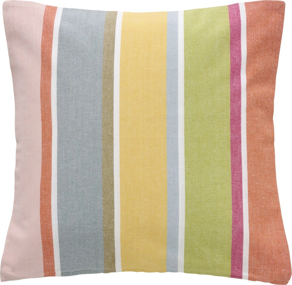 Ib Laursen Bavlnený poťah na vankúš Multuciloured Stripes 50 × 50 cm