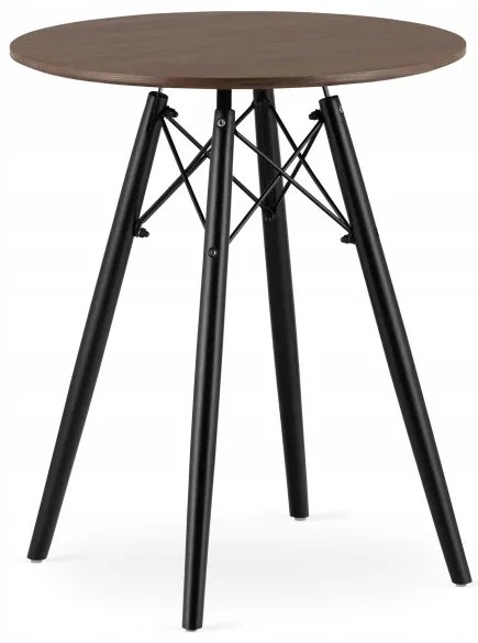 Jedálenský stôl TODI jaseň 60 cm s dvoma IMOLA zamatové zelené