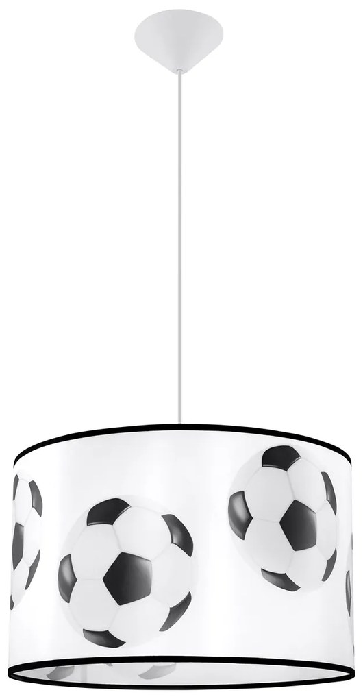 Detské závesné svietidlo Ball A, 1x plastové tienidlo so vzorom, (fi 40cm)