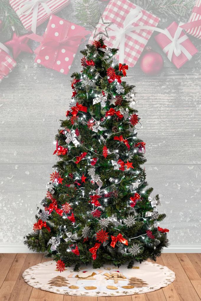 Tutumi, koberec pod vianočný stromček 100cm, ecru s dekorom YX028, CHR-00459
