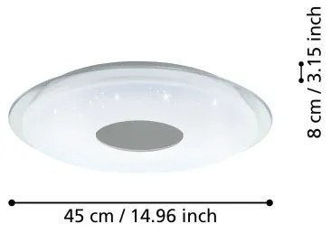Eglo 900083 - LED Stmievateľné stropné svietidlo LANCIANO-Z LED/19,2W/230V