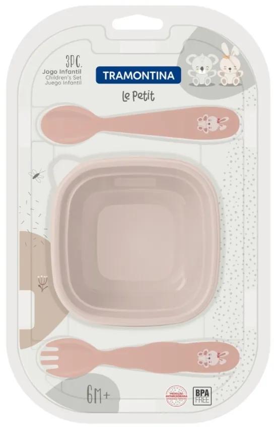 Detský jedálenský set Tramontina Le Petit 3ks - ružový