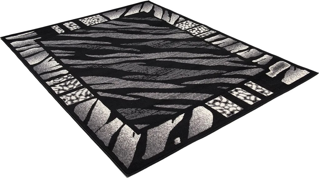 TA Koberec J313B BLACK CHEAP PP CRM Sivý Obdĺžnikový Rozmer: 60x100 cm