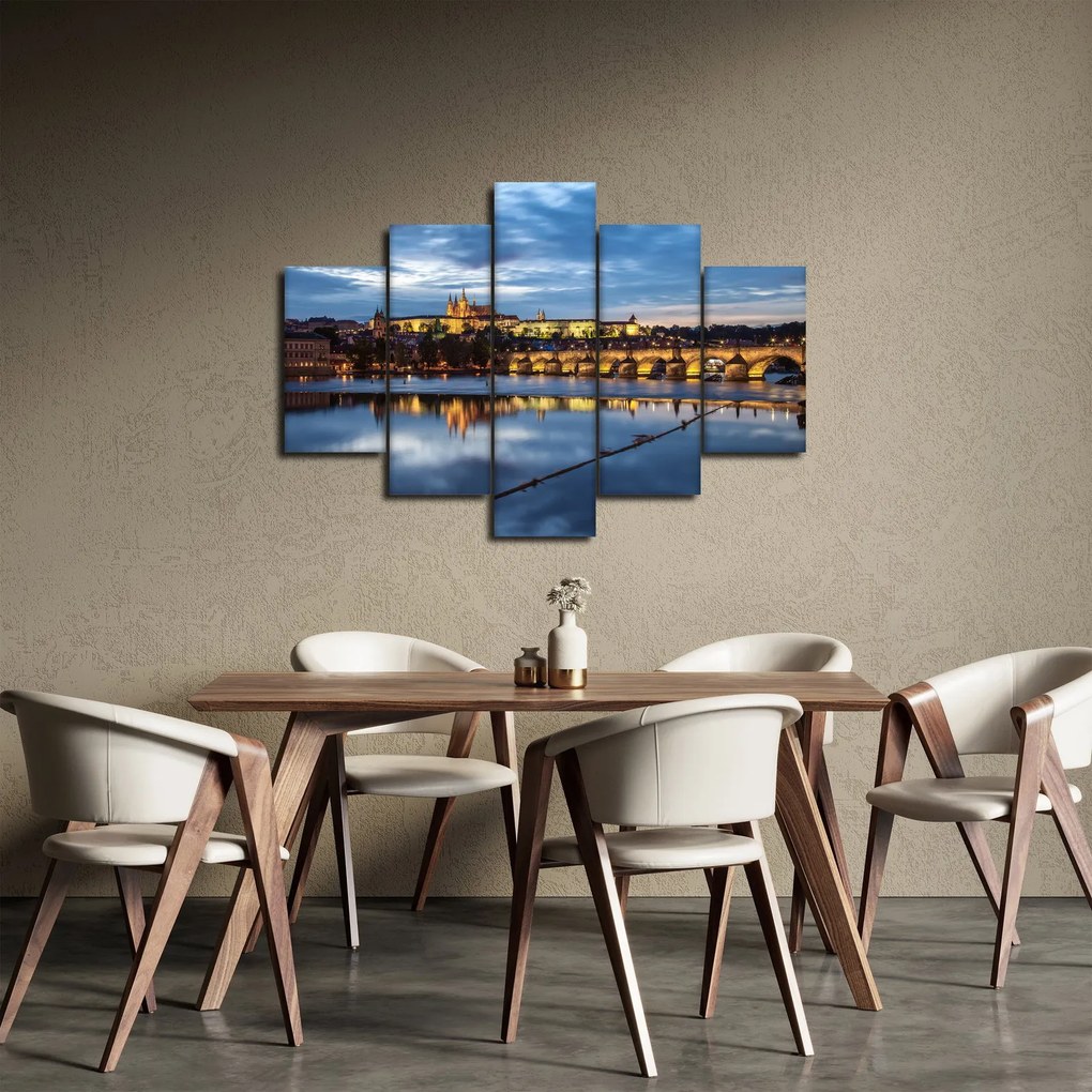 Obraz Pražského hradu a Karlovho mosta (150x105 cm)