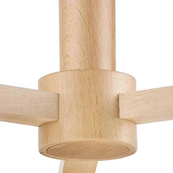 Prisadený luster ELLIE 3xE27/60W/230V šedá/buk