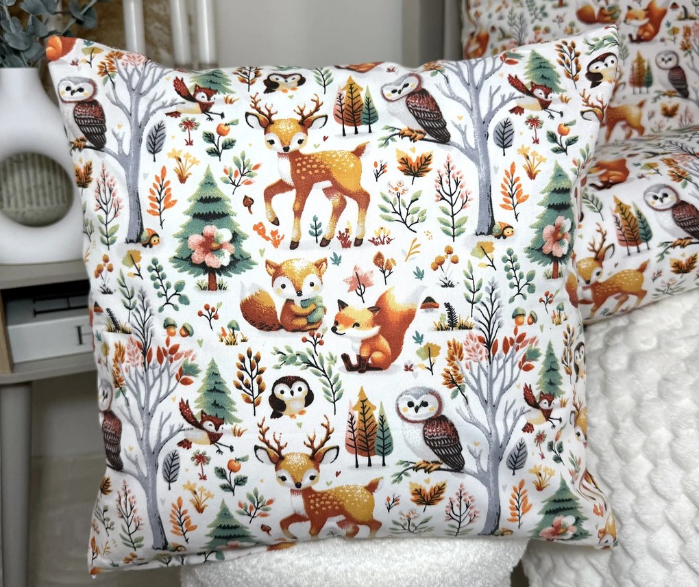 INTERMEDIC SK Vankúšová obliečka 40×40 cm – Jeseň v lese, 100 % bavlna