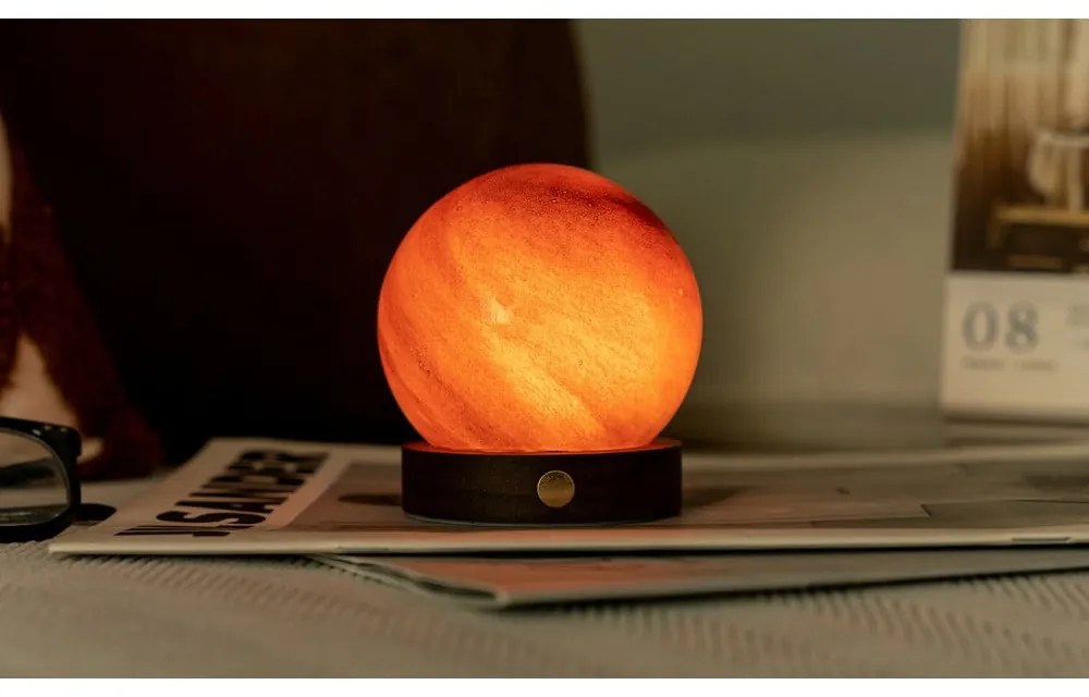 Tmavohnedá svetelná dekorácia na USB ø 8 cm Sand Storm – Gingko