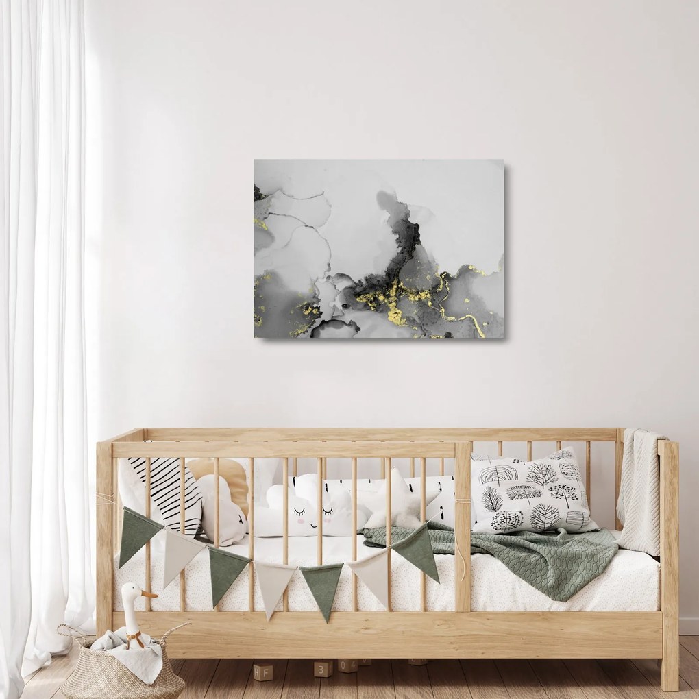 Sklenený obraz - Atramentové umenie (70x50 cm)