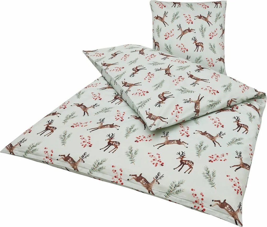 Obliečky z Renforcé bavlny ROXY NOEL svetlozelené Rozmer obliečky: 80 x 80 cm | 135 x 200 cm