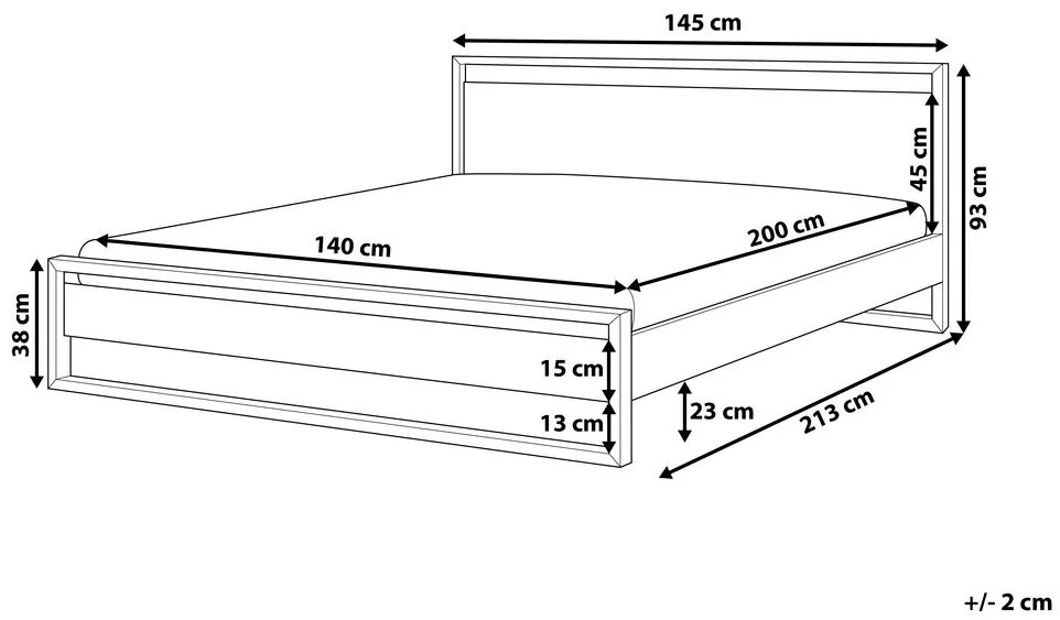 Manželská posteľ 140 cm GIACOMO (s roštom) (biela). Vlastná spoľahlivá doprava až k Vám domov. 1007285