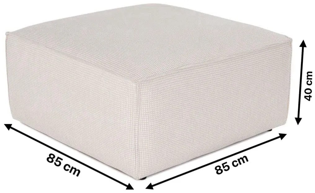 Taburet LORA 85 cm béžovo-biely