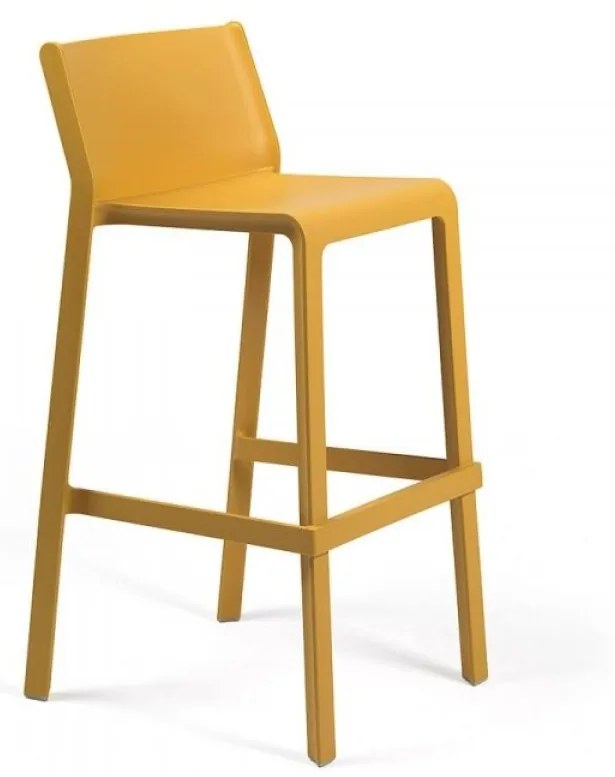 TRILL STOOL záhradná barová stolička bez podrúčok senape
