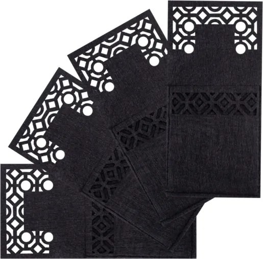 Vianočný obal na príbory KF357-4B čierny